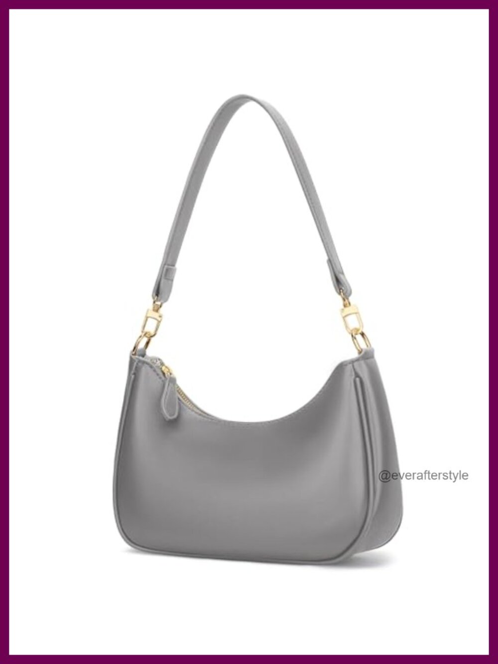 PU Leather Hobo Shoulder Bag with Chain Strap & Card Slots